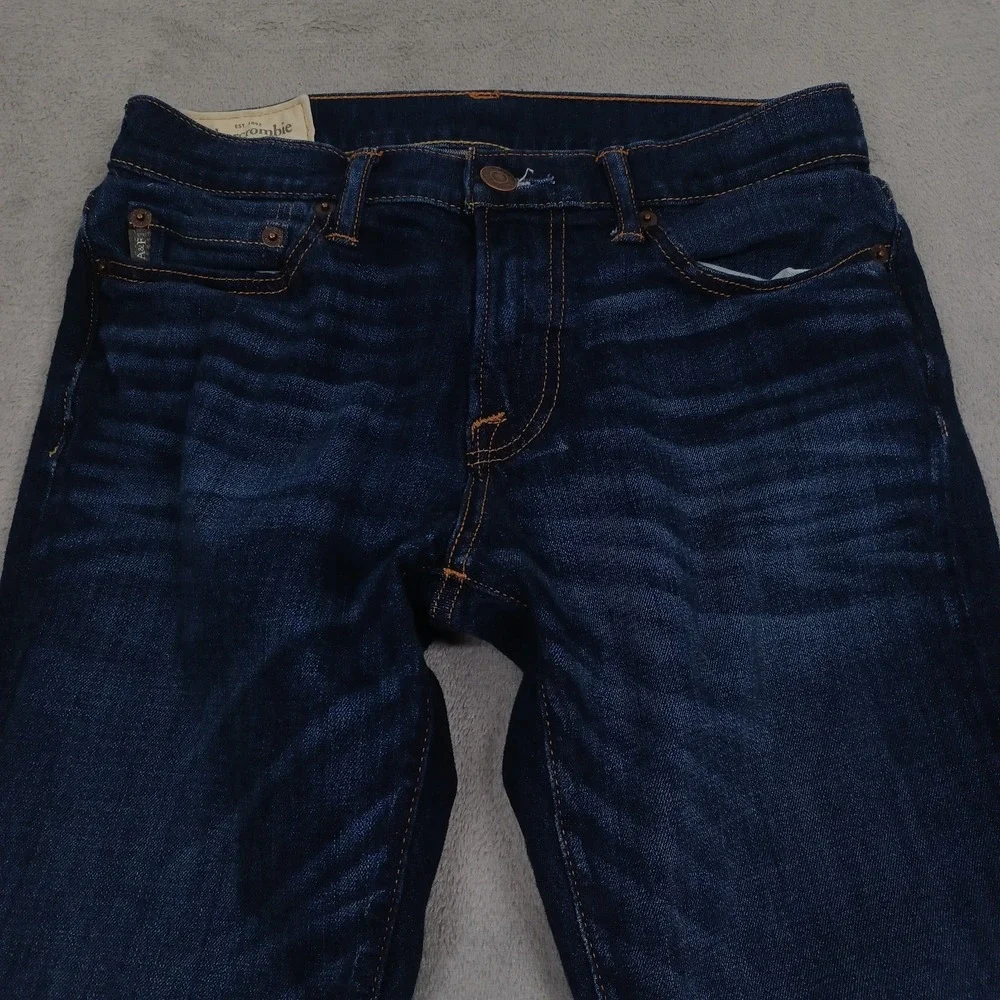 Abercrombie Fitch Jeans Mens 28x30 Blue Denim Tapered‎ Preppy CAsual